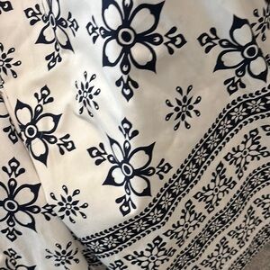 Floral Patterned Sundress in Navy and White